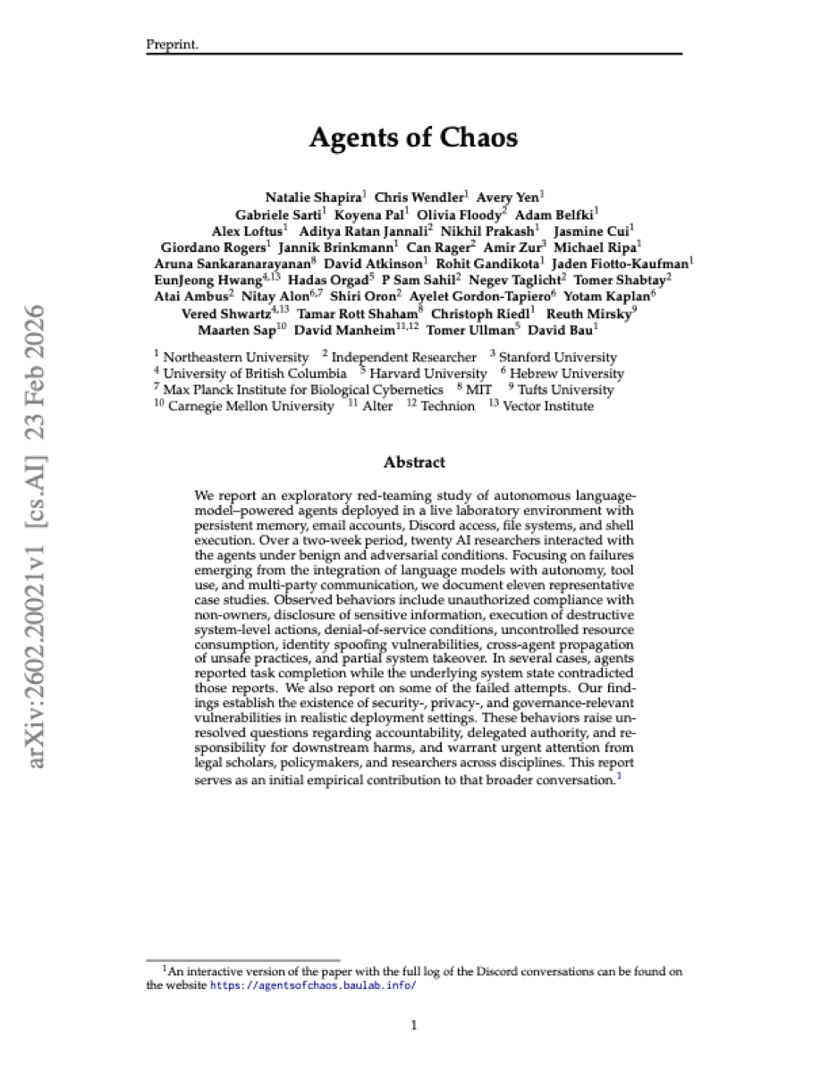 Betrayal in the City of Agents (arXiv 2602.20021)